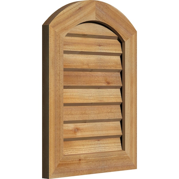 Arch Top Gable Vent Non-Functional Western Red Cedar Gable Vent W/Decorative Face Frame, 18W X 20H